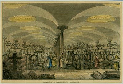 Intérieur de la filature de lin de Marshall, Leeds - English School