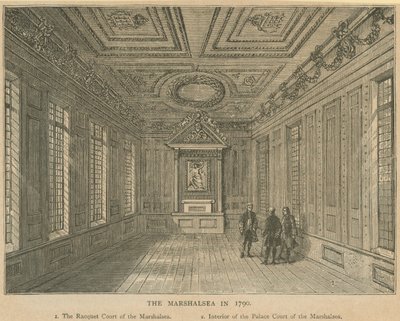 Intérieur de la cour du palais de la prison de Marshalsea - English School