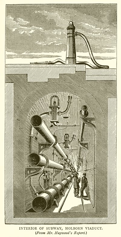 Intérieur du métro, Holborn Viaduct - English School