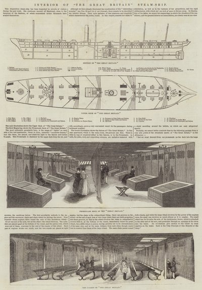 Intérieur du "Great Britain" Steam-Ship - English School