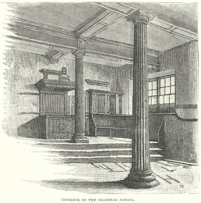 Intérieur de la Grammar School (gravure) - English School