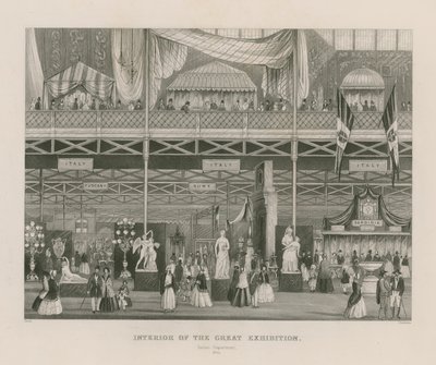 Intérieur de la Grande Exposition, 1851, Département Italien - English School