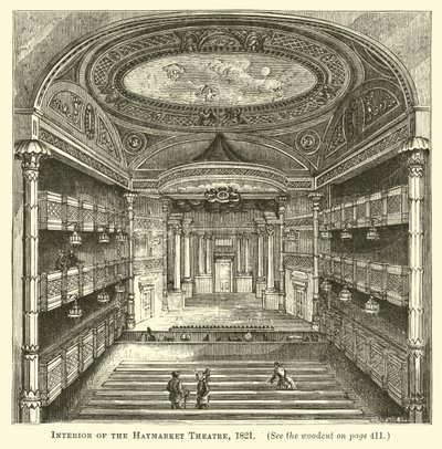 Intérieur du Théâtre Haymarket, 1821 - English School