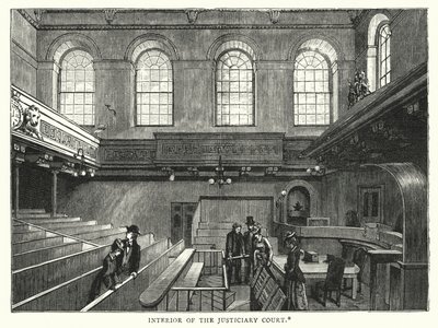 Intérieur de la Cour de justice (gravure) - English School