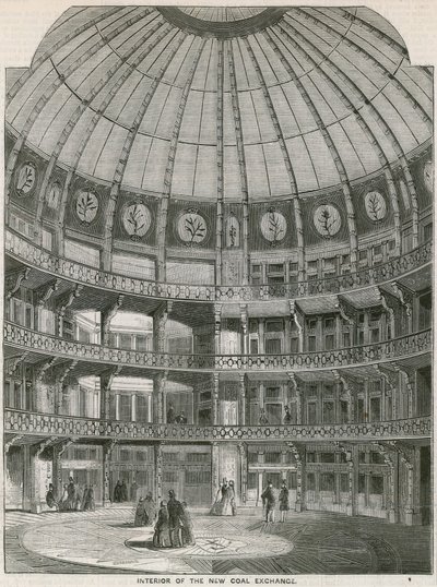 Intérieur du nouveau Coal Exchange, Thames Street - English School
