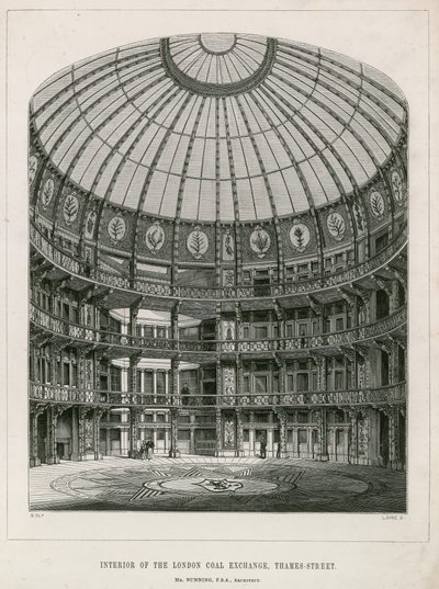 Intérieur du nouveau Coal Exchange, Thames Street - English School