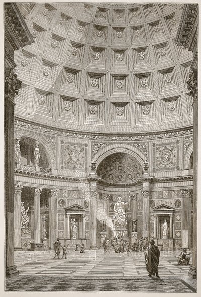 Intérieur du Panthéon à Rome (restauré) - English School