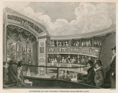 Intérieur du Théâtre Royal Olympic, Wych Street, près de Drury Lane, Londres - English School