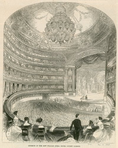 Intérieur du nouvel opéra italien, Covent Garden, Londres - English School