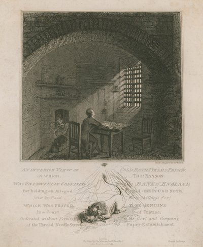 Vue intérieure de la prison de Coldbath Fields - English School