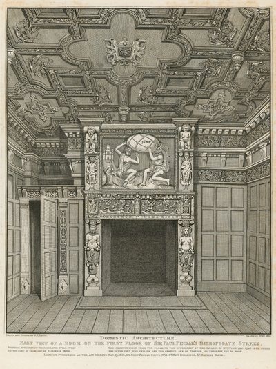 Vue intérieure de la maison de Sir Paul Pindar - English School