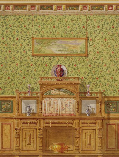 Intérieur avec buffet, c.1870s - English School