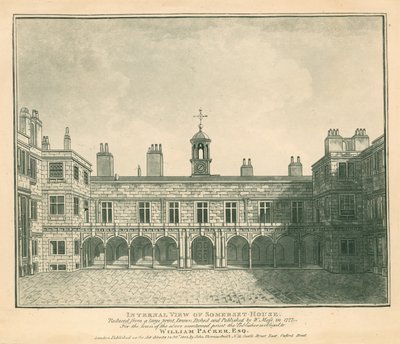 Vue intérieure de Somerset House, The Strand, Londres; d