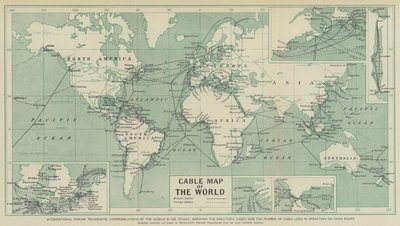 Communications télégraphiques maritimes internationales du monde en usage aujourd