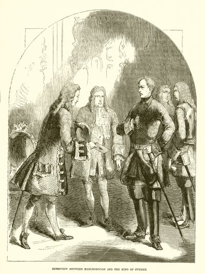 Entrevue entre Marlborough et le roi de Suède - English School