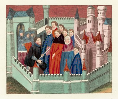 Entrevue entre le duc de Lancastre et le roi Richard II - English School