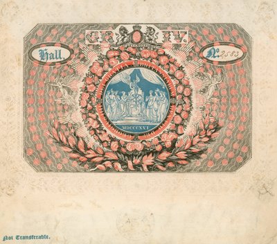 Invitation au couronnement de George IV en 1821 - English School
