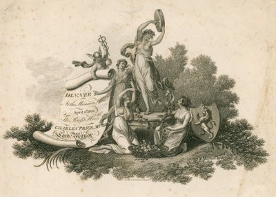 Invitation au dîner du Lord Maire à Mansion House, Londres, 11 avril 1803 - English School