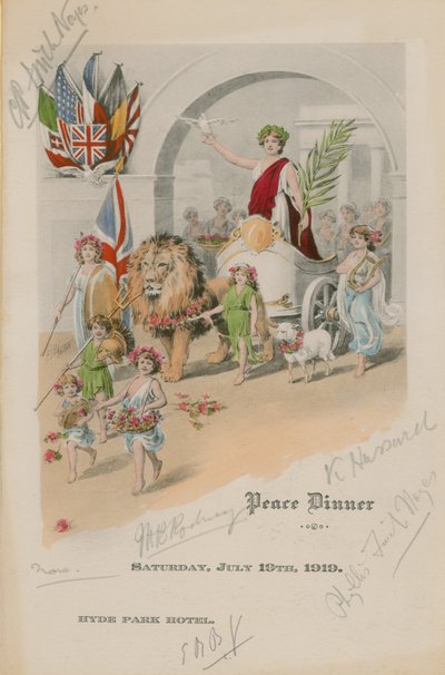 Invitation au dîner de la paix - English School