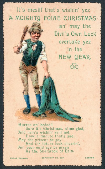 Carte de vœux de Noël irlandaise - English School