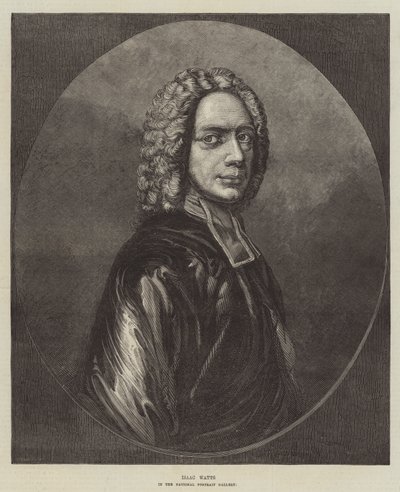 Isaac Watts, dans la National Portrait Gallery (gravure) - English School
