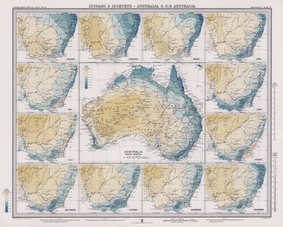 Isobares et Isohyètes, Australie et Sud-Est de l