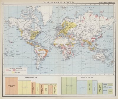 Ivoire, gommes, résine et cire, etc. - English School