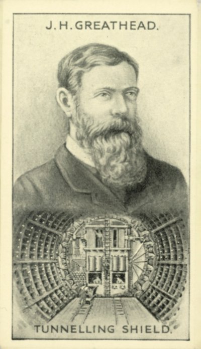 JH Greathead, bouclier de tunnelier (litho) - English School