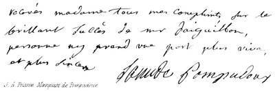J A Poisson, marquise de Pompadour - English School