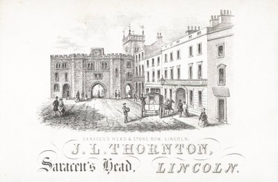 J L Thornton, Saracens Head et Stone, Lincoln - English School