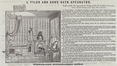 Appareil de Bain de J Tylor et Fils - English School