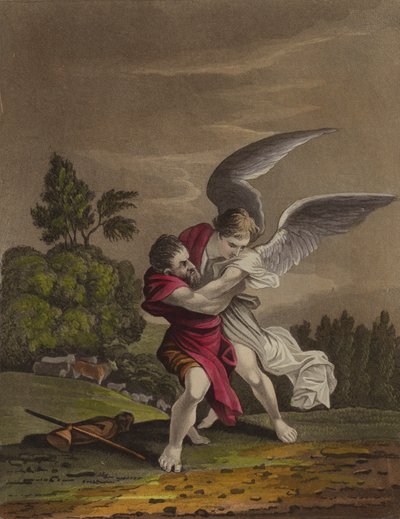 Jacob luttant avec un ange - English School