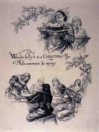 Scène de Noël de Style Jacobéen - English School