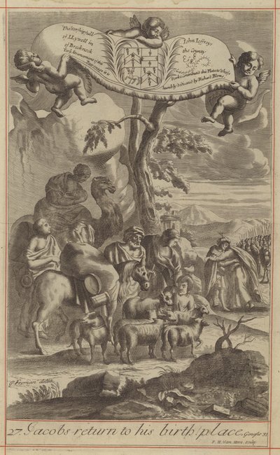 Le retour de Jacob à son lieu de naissance (gravure) - English School