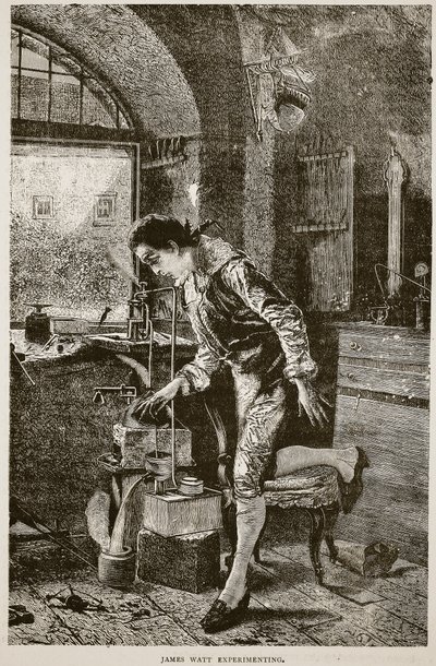 James Watt expérimentant - English School