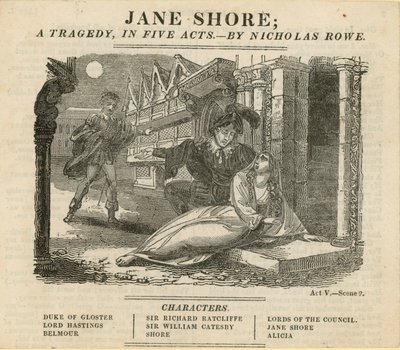 Jane Shore, une tragédie en cinq actes - English School