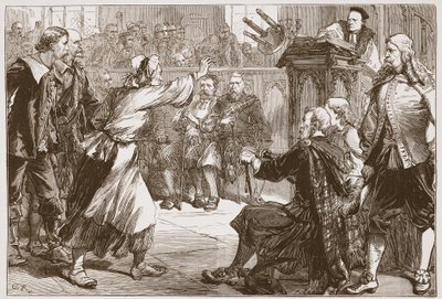 Janet Geddes lançant son tabouret au doyen d
