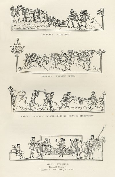Janvier, février, mars et avril, de 