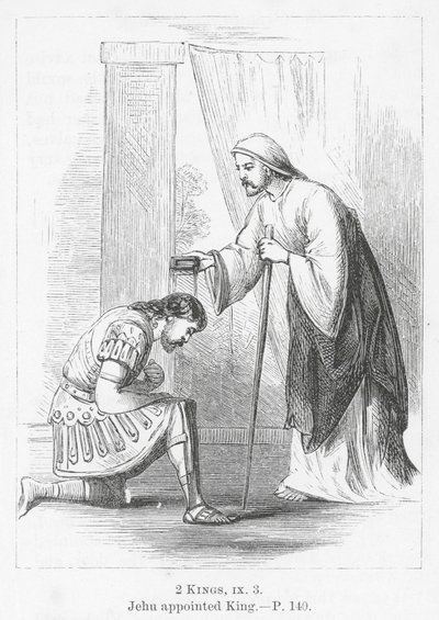 Jehu nommé roi (gravure) - English School