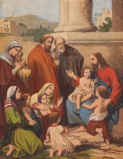 Jésus-Christ bénissant les petits enfants - English School