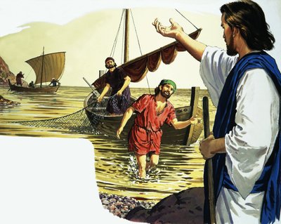 Jésus-Christ avec des pêcheurs - English School