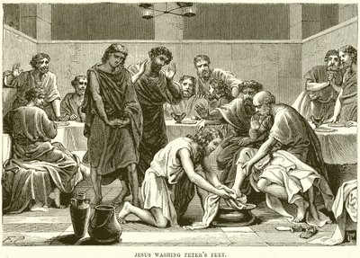 Jésus lavant les pieds de Pierre - English School