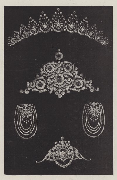 Bijoux et leur montage (gravure) - English School