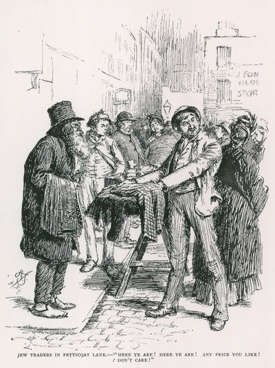 Marchands juifs à Petticoat Lane - English School