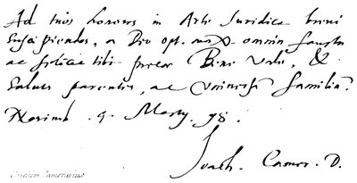 Joachim Camerarius - English School