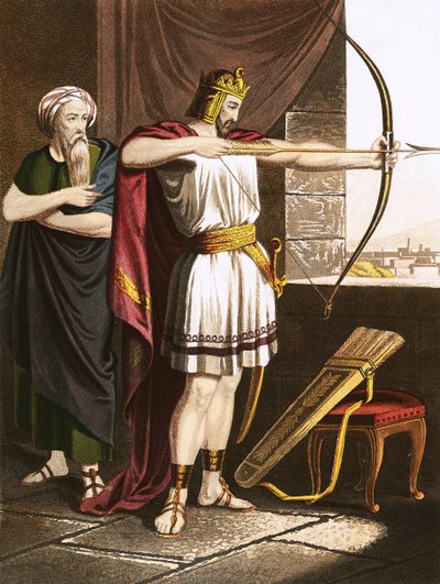 Joas tirant des flèches sur l
