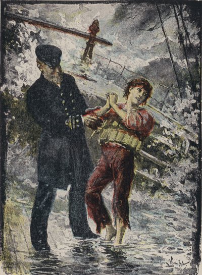 John Alexander Strachan donnant son gilet de sauvetage à un jeune passager clandestin avant que le navire ne fasse naufrage lors d