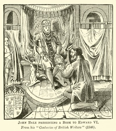 John Bale Présentant un Livre à Édouard VI - English School