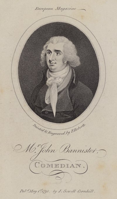 John Bannister, acteur anglais, comédien et directeur de théâtre - English School