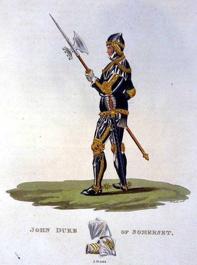 John Beaufort, Duc de Somerset (1403-44) 1444, gravé par W. Maddocks, de 